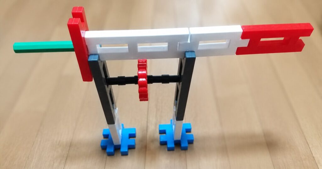 ニューブロックで作った刀掛台